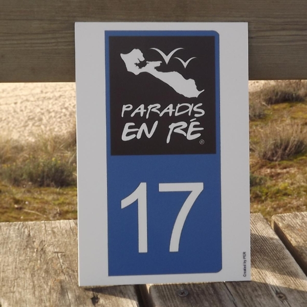 Plaque Décorative "Paradis en Ré/17" 30x20cm by PE®